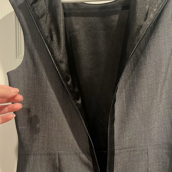 T Tahari Grey Cap Sleeve Knee Length Dress 8 - Picture 5 of 9